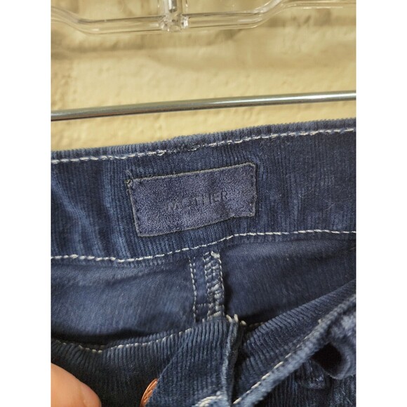 Mother Womens 25 Blue The Outsider Cropped Hopscotch Corduroy Pants - Picture 6 of 9